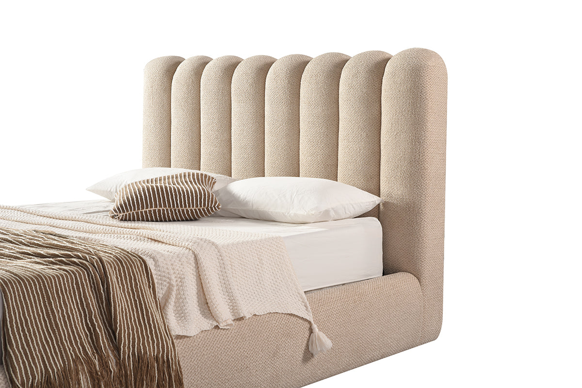 KING LIFT BED FRAME - TAUPE
