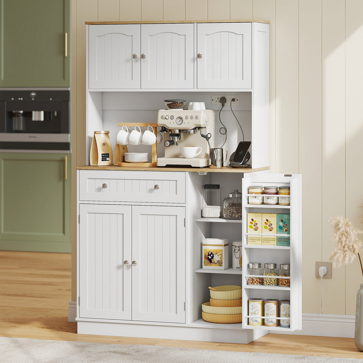 Pantry Cabinet with Charging Station – 39"W x 68"H