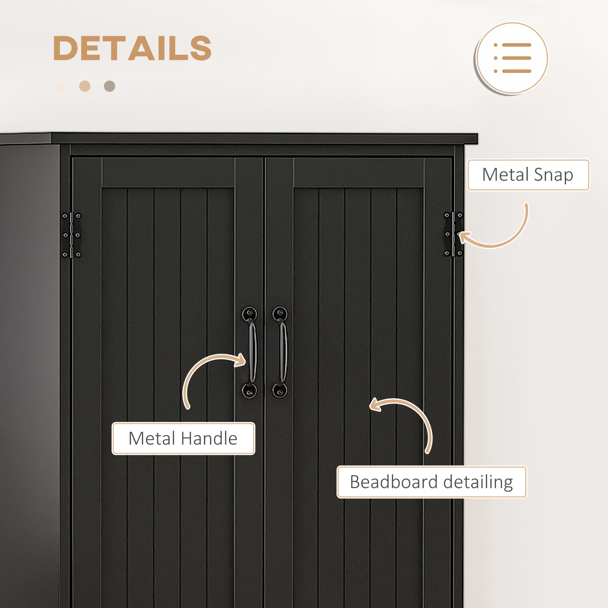 4-Door Pantry Storage Cabinet with Adjustable Shelves – 24"W x 49"H