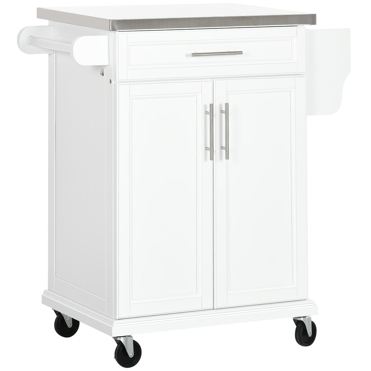 Kitchen Island with Stainless Steel Top – 33"W x 36"H