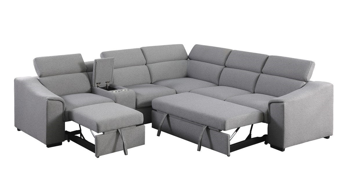 Sleeper Sectional Sofa Bed – Grey