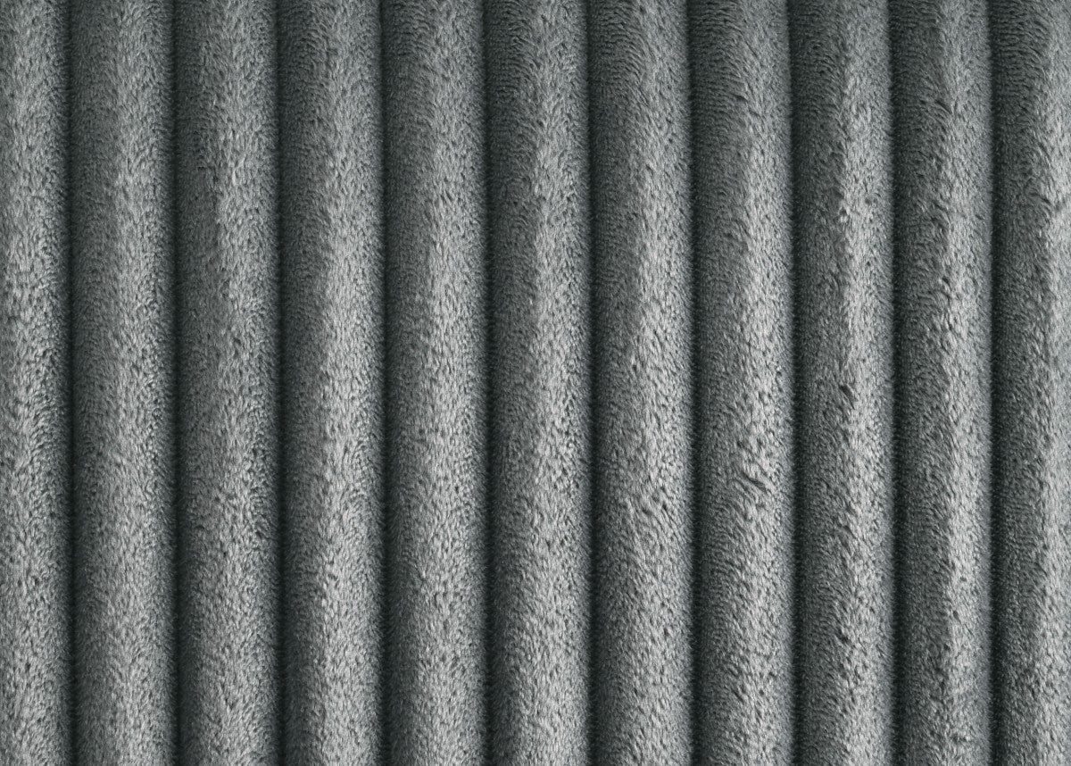 Brassex Romilly Series Grey Corduroy Fabric Power Recliner Chair, Plush Seating