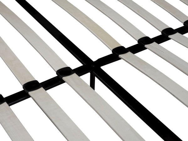 Modern Black Queen Platform Bed with Comfortable Bonnell Coil Mattress Set