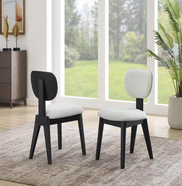 Dining Chair Set of 2 Black