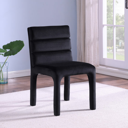 Tufted Velvet Dining Chair, Set of 2 – Black