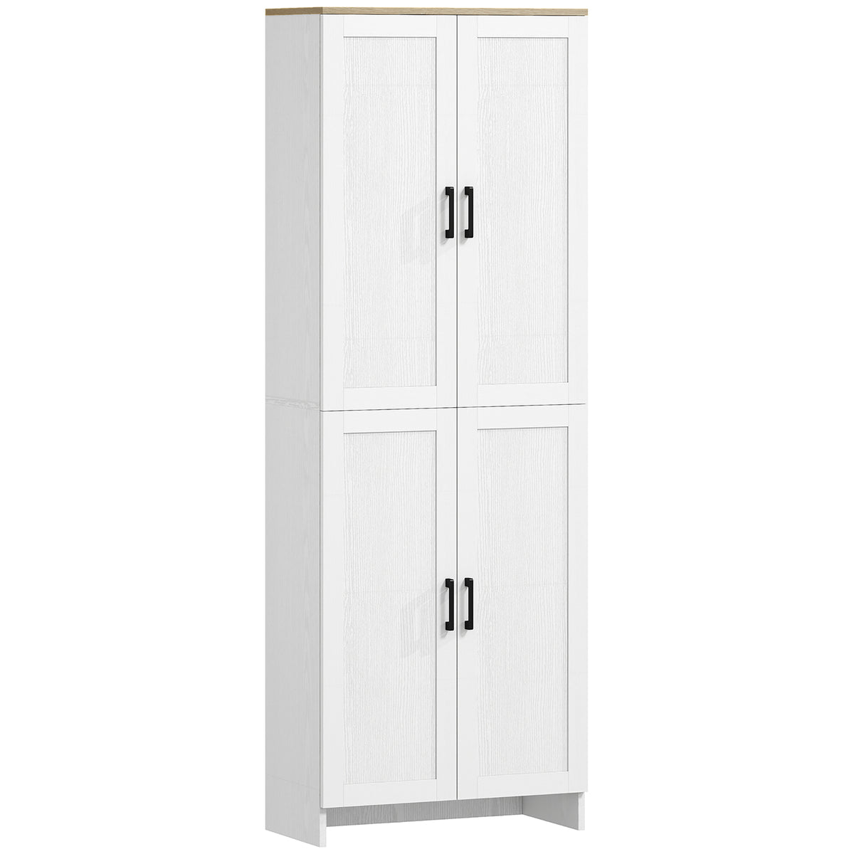 4-Door Kitchen Pantry Cabinet with Adjustable Shelves – 24"W x 67"H
