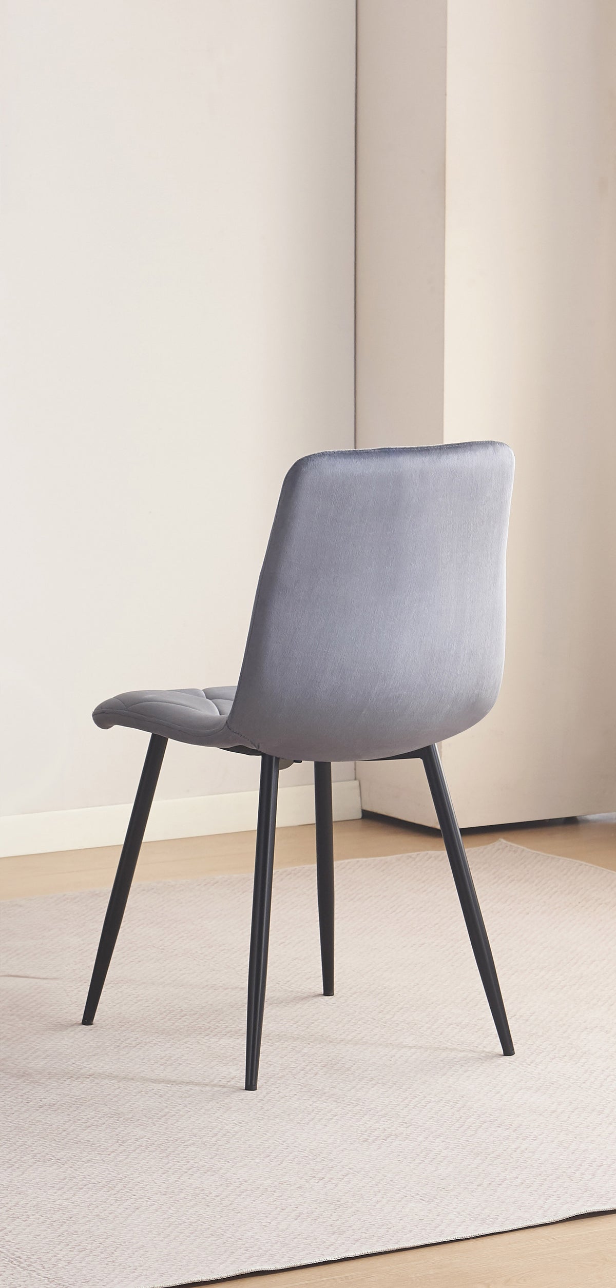Compact Sintered Stone Dining Set with Velvet Chairs