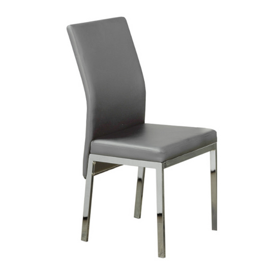 Cushion Dining Chair with Chrome Legs – Set of 4