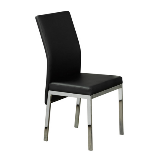 Cushion Dining Chair with Chrome Legs – Set of 4