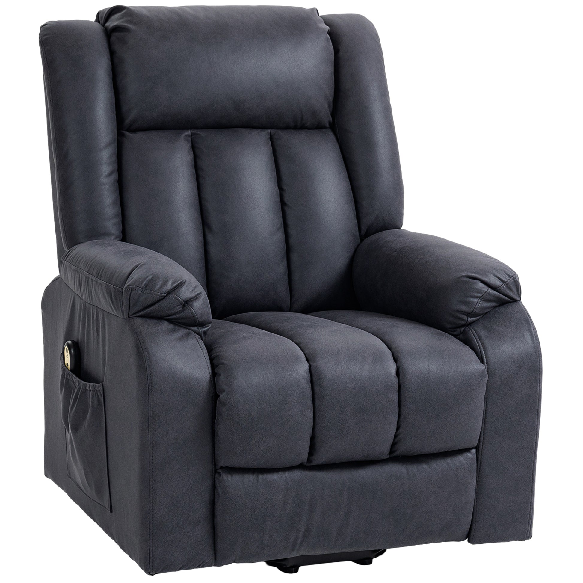 HOMCOM Electric Power Lift Recliner Chair for Elderly Microfibre Side Pockets