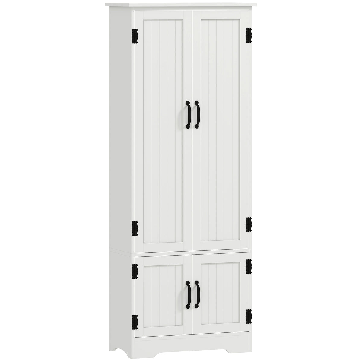 4-Door Pantry Storage Cabinet with Adjustable Shelves – 24"W x 60"H