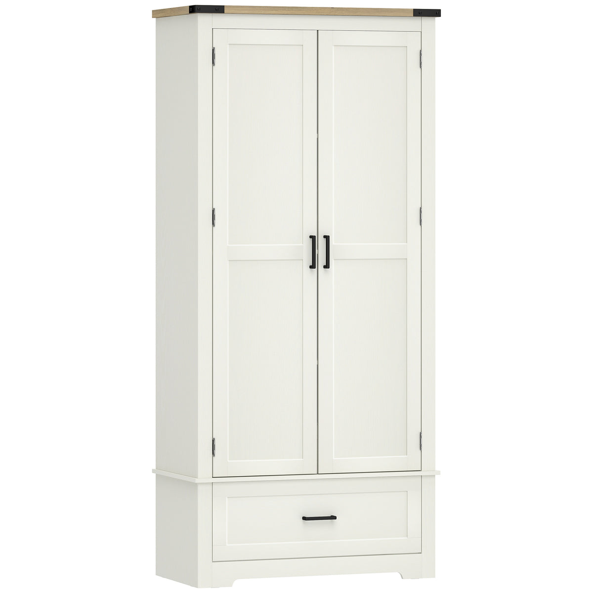Tall Farmhouse Kitchen Pantry Cabinet with 2 Doors – 31"W x 69"H
