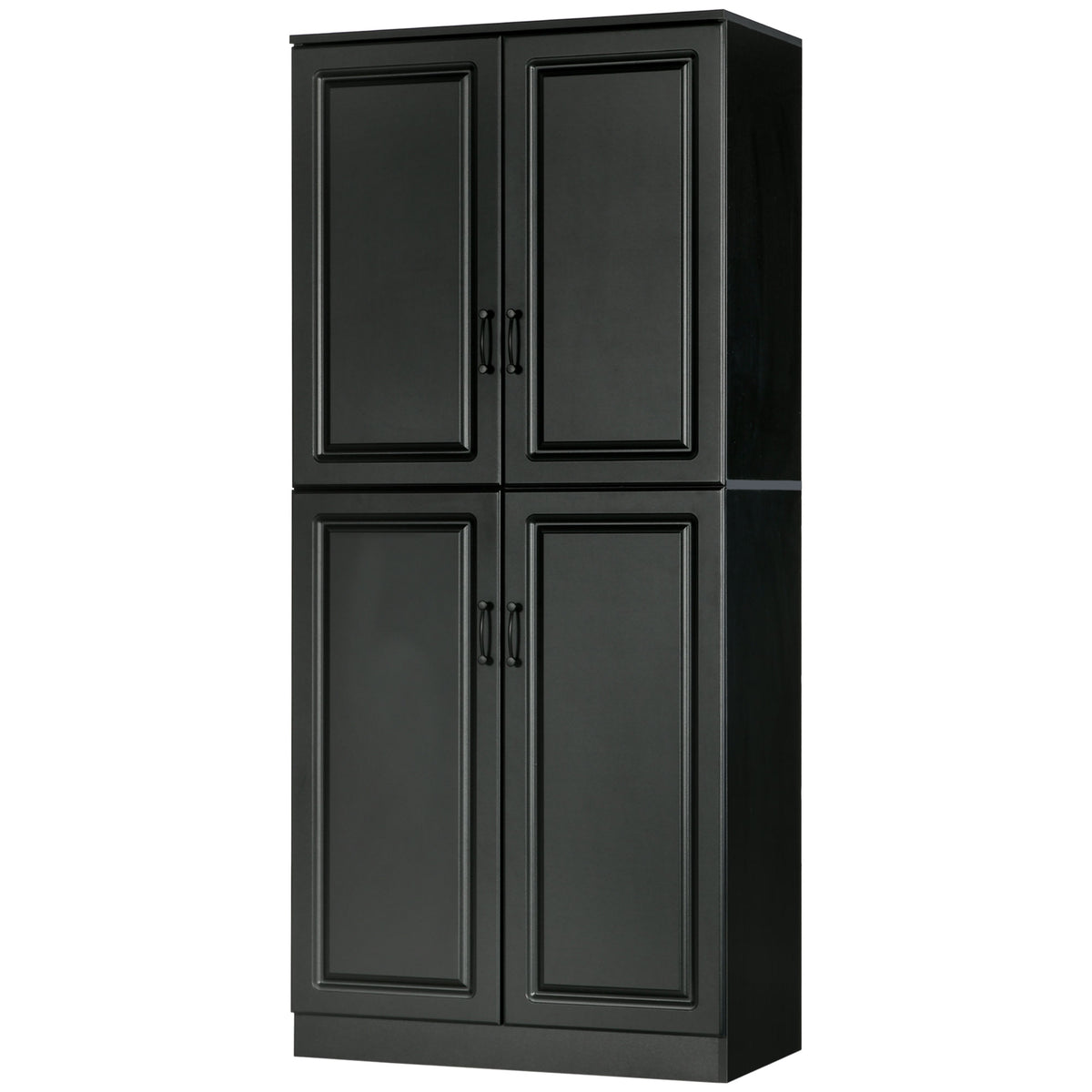 Freestanding Kitchen Pantry Cabinet with 4 Hinged Doors and Adjustable Shelves – 32"W x 71"H