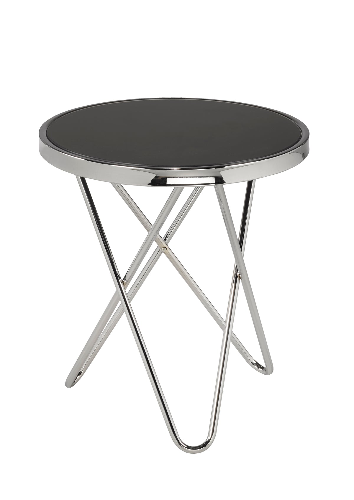 Glass Accent Table – Silver