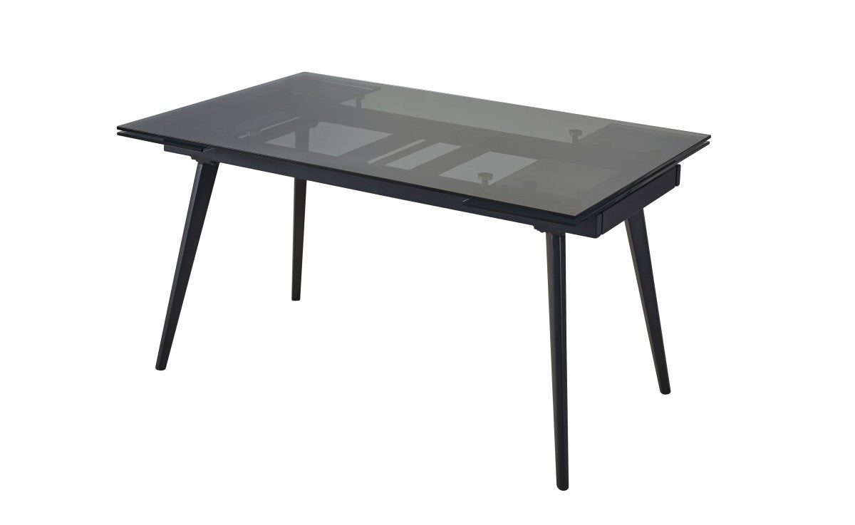 Glass Extendable Dining Table – Black