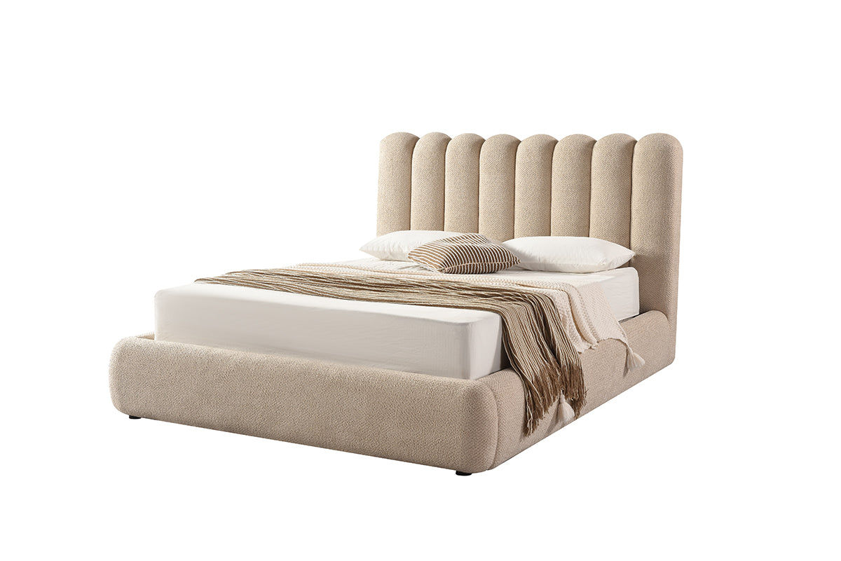 KING LIFT BED FRAME - TAUPE