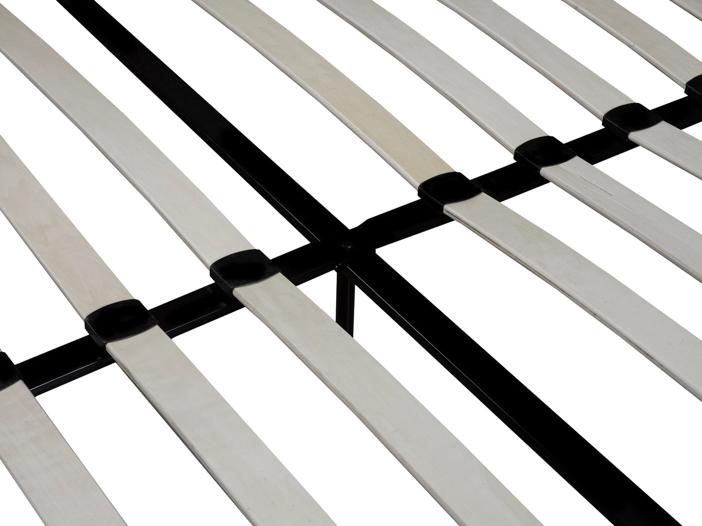 Modern Black Faux Leather Queen Platform Bed Frame with Slat Support