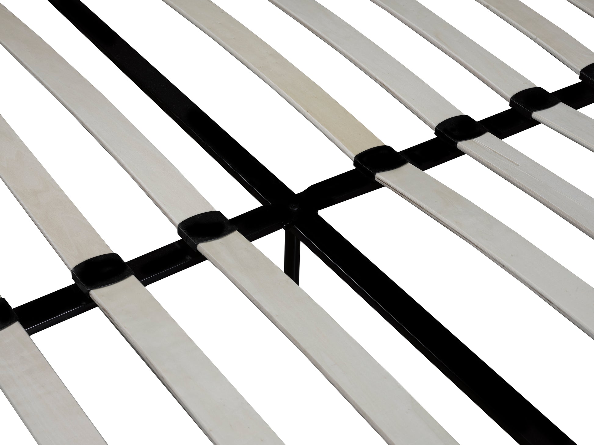 Modern Black Faux Leather Queen Platform Bed Frame with Slat Support