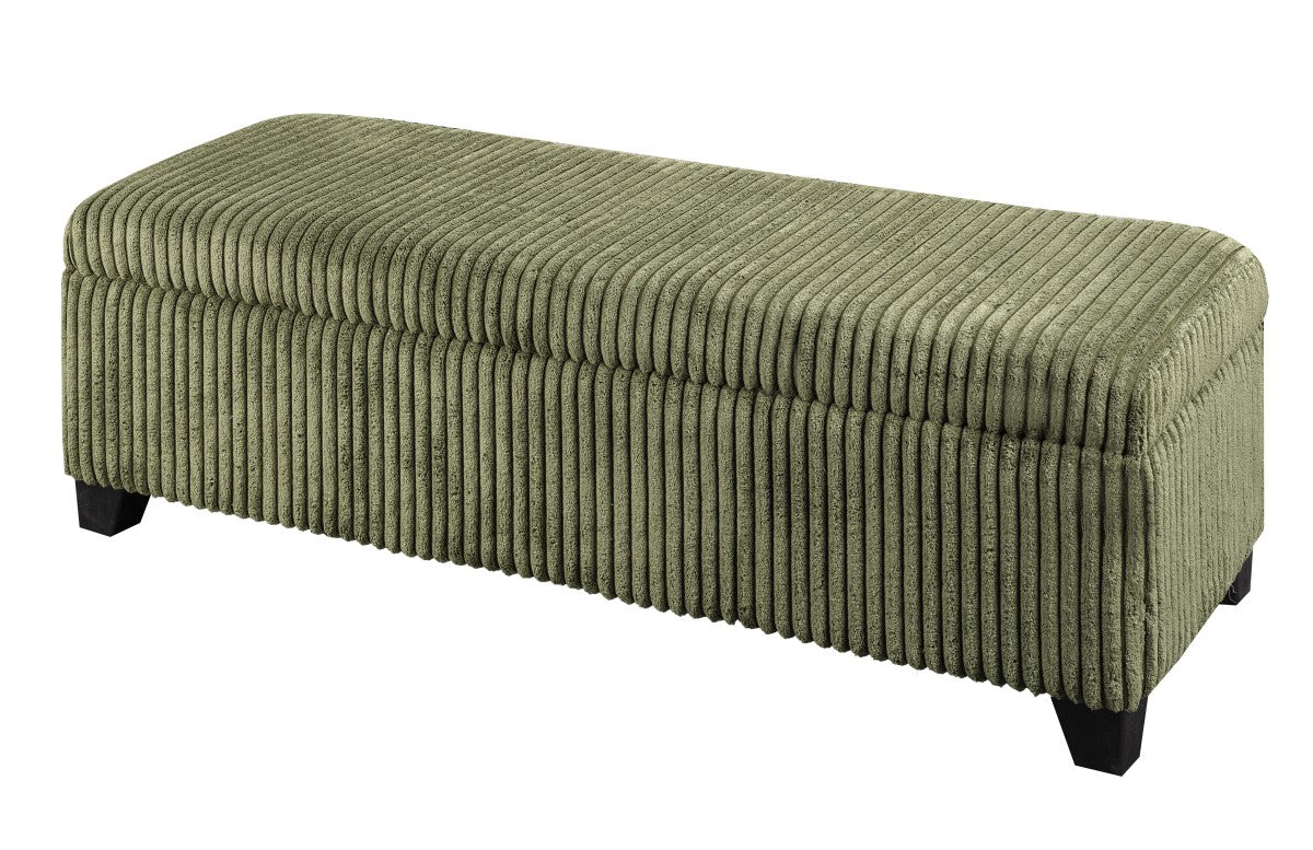 Channel-Tufted Storage Ottoman