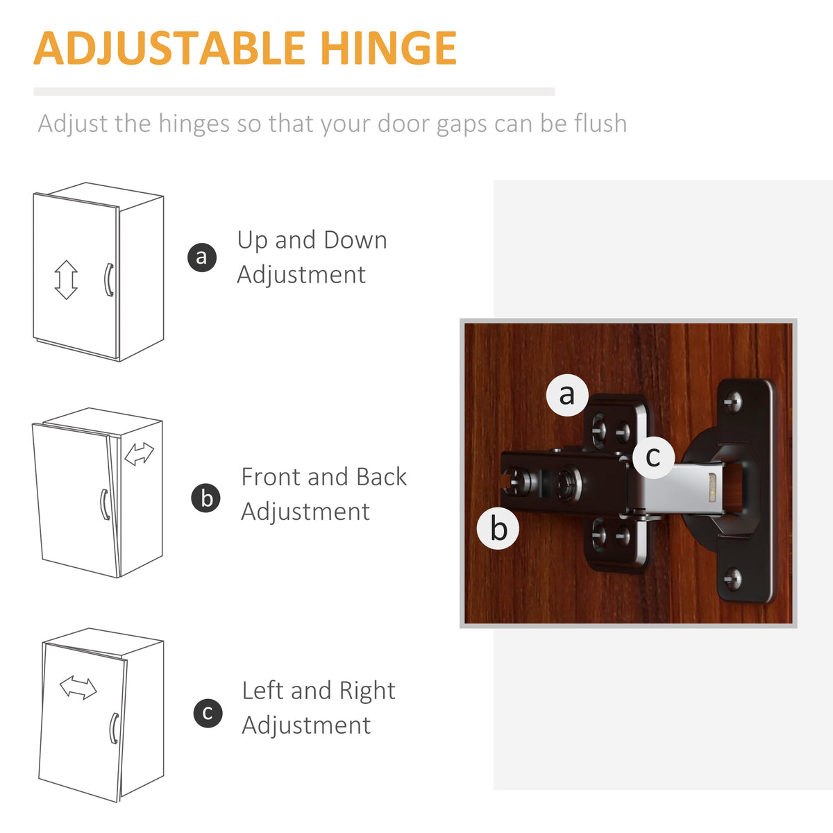 5-tier Pantry Cabinet with Doors and Adjustable Shelves – 24"W x 63"H