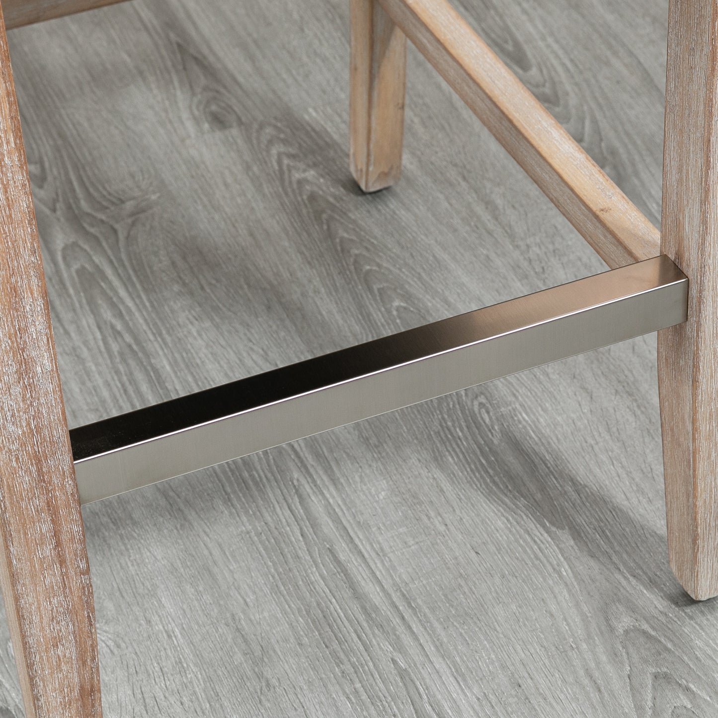 HOMCOM Set of 2 Beige Tufted Upholstered Bar Stools