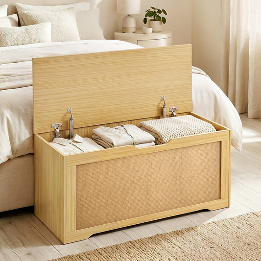Storage Chest Lift Top Oak 39.4"