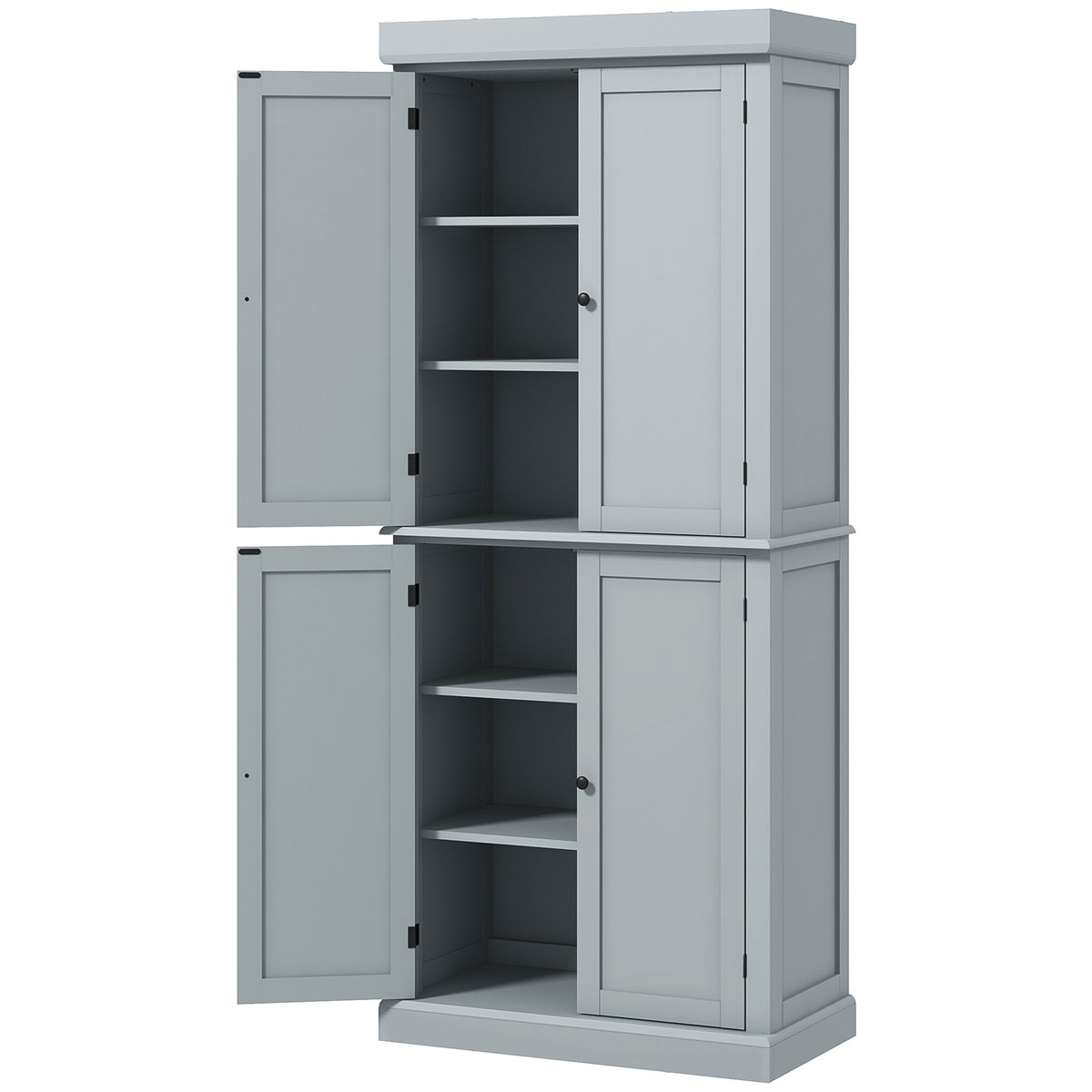 Freestanding Kitchen Pantry Cabinet with 4 Doors – 30"W x 73"H
