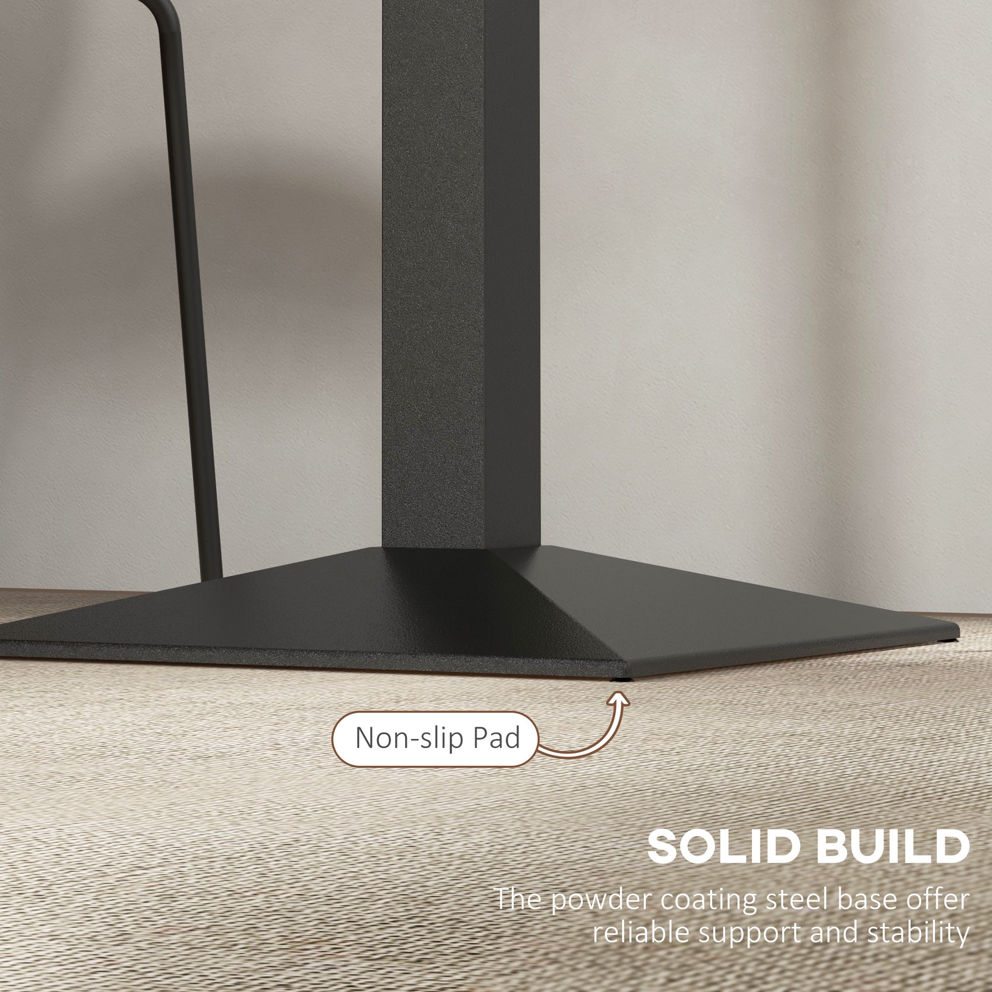 HOMCOM Modern 28" Square Dining Table Steel Base, Small Kitchen, Dark Brown