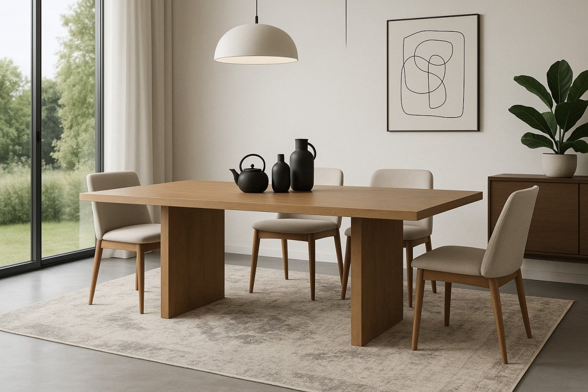 Solid Wood Dining Table – Natural Oak