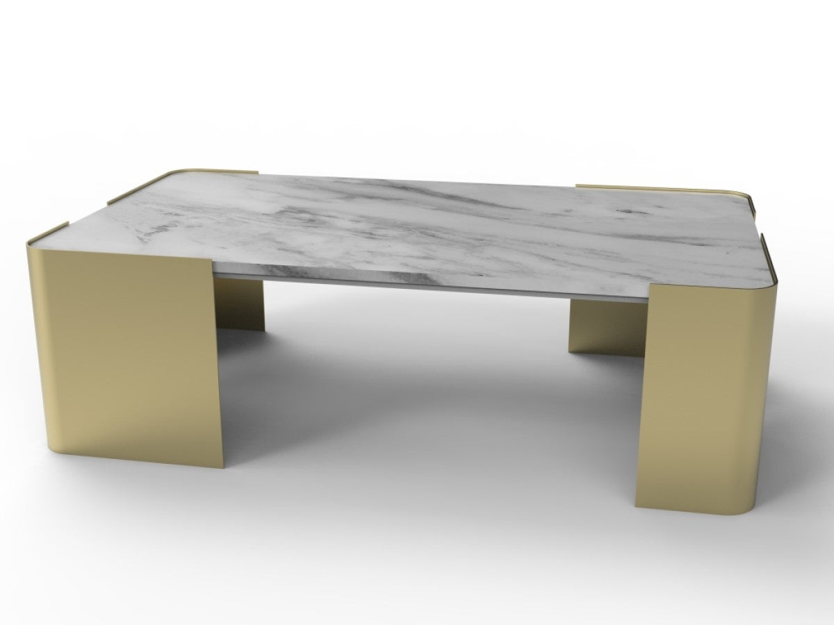 Marble Coffee Table – Gold