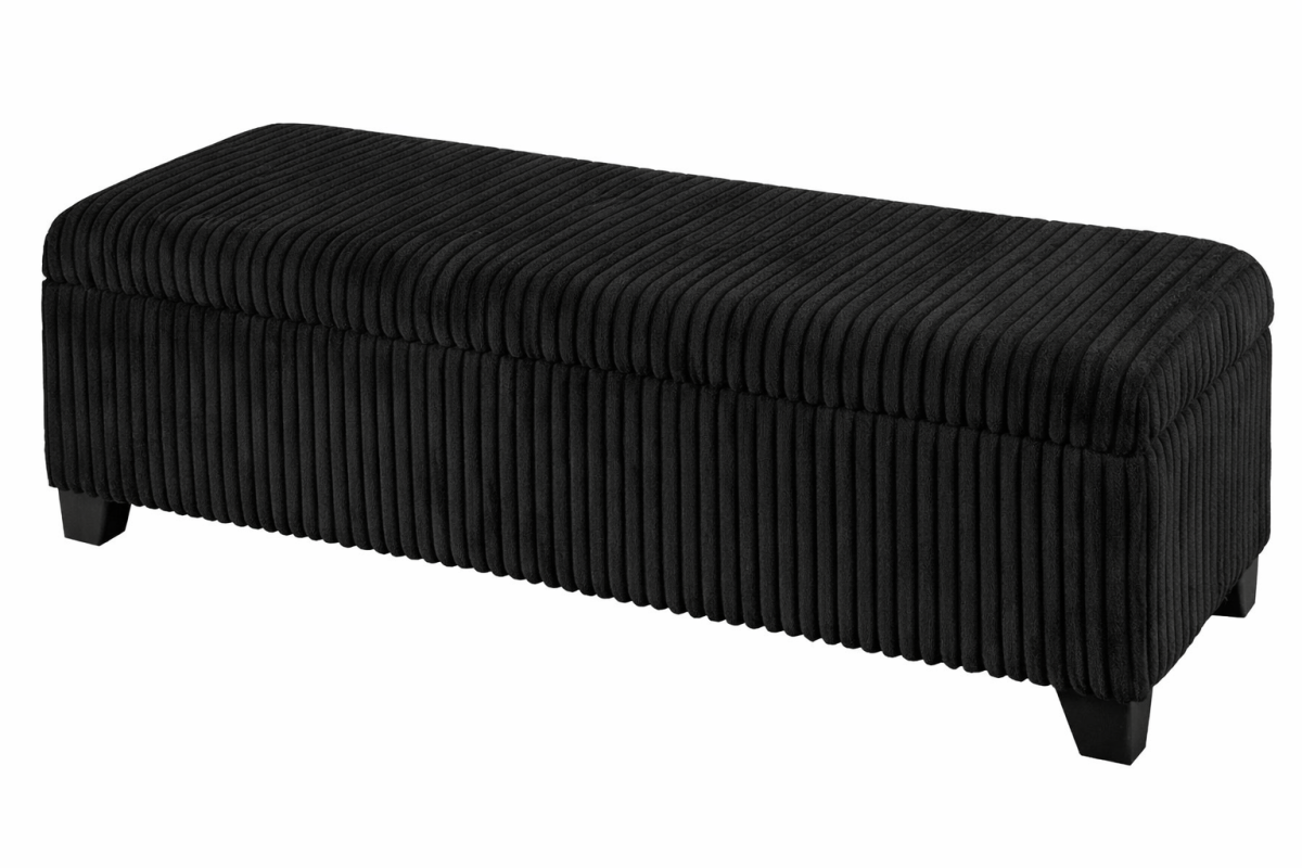 Channel-Tufted Storage Ottoman
