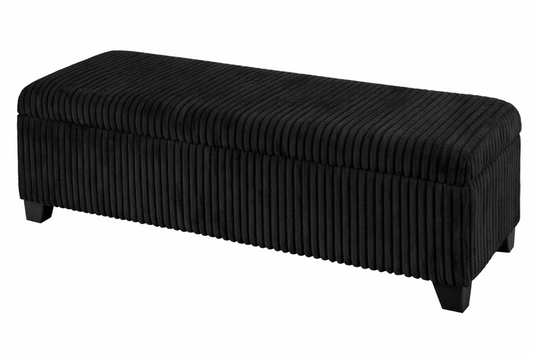 Channel-Tufted Storage Ottoman