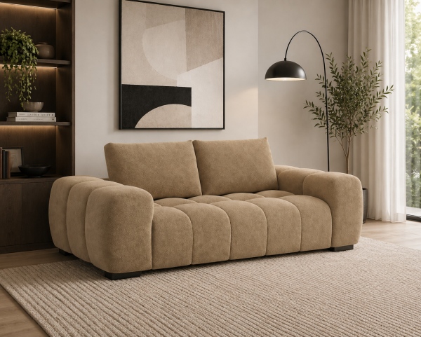 Zara Sofa Taupe 86‑In Length 40‑In Width 32‑In Height