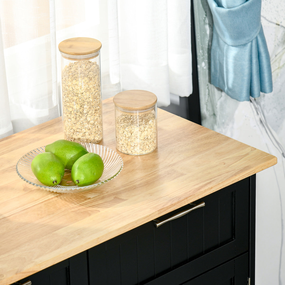 Kitchen Cart on Wheels with 2 Storage Drawers – 41"W x 36"H
