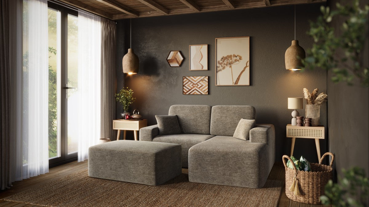 Sectional with Ottoman – Taupe