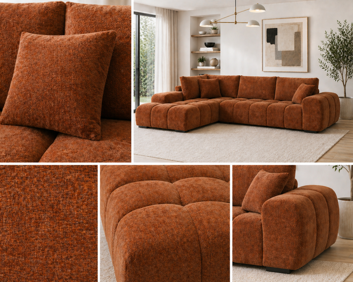 Sectional – Rust (Style 2)