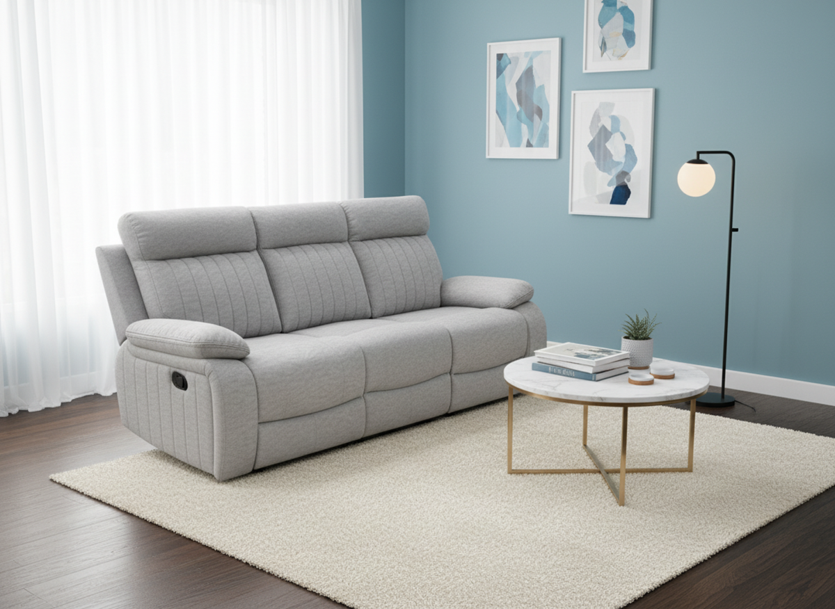 Upholstered Recliner Sofa
