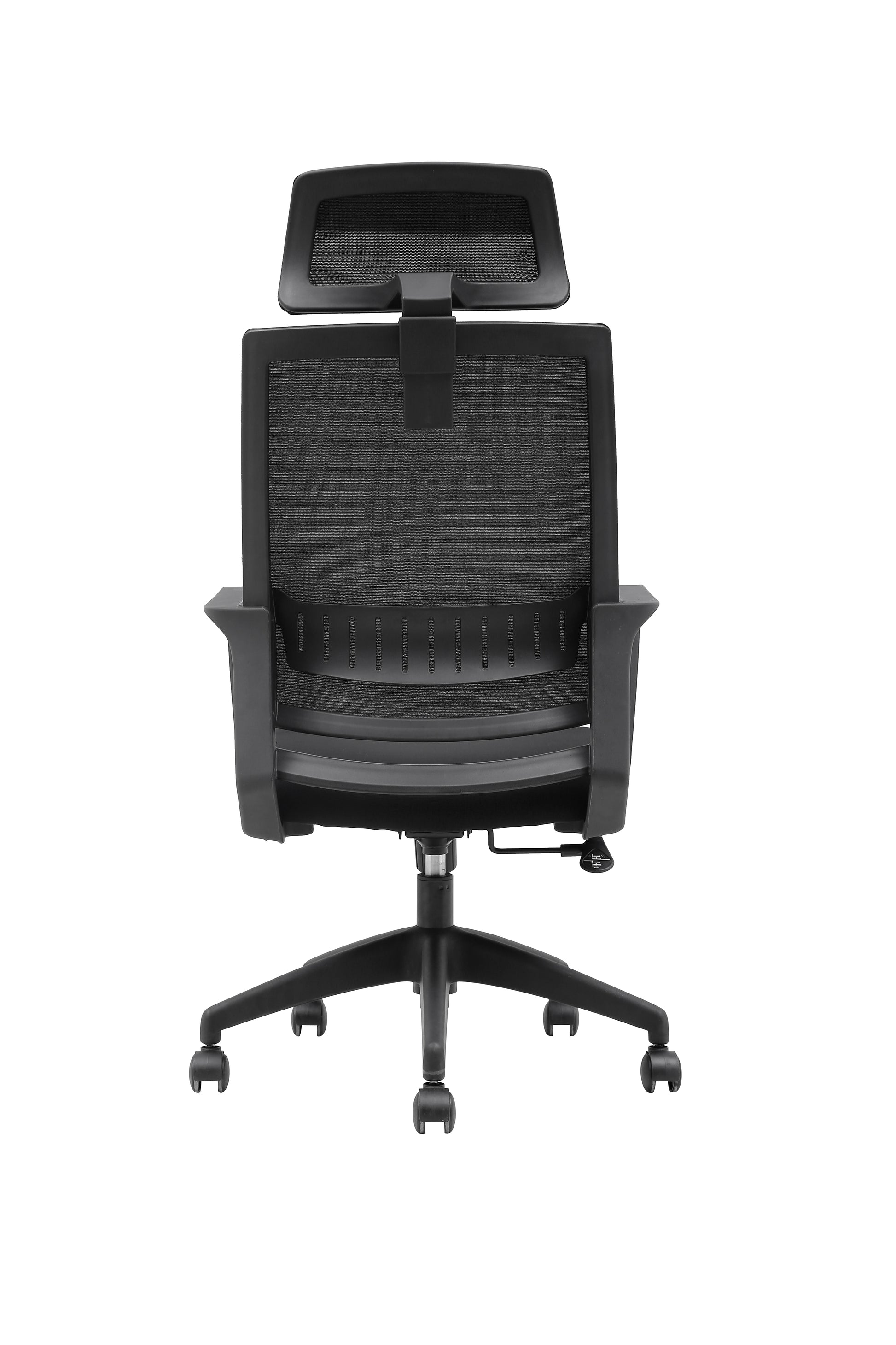 Ergonomic Black Mesh Office Chair with Lumbar Support and Adjustable Features