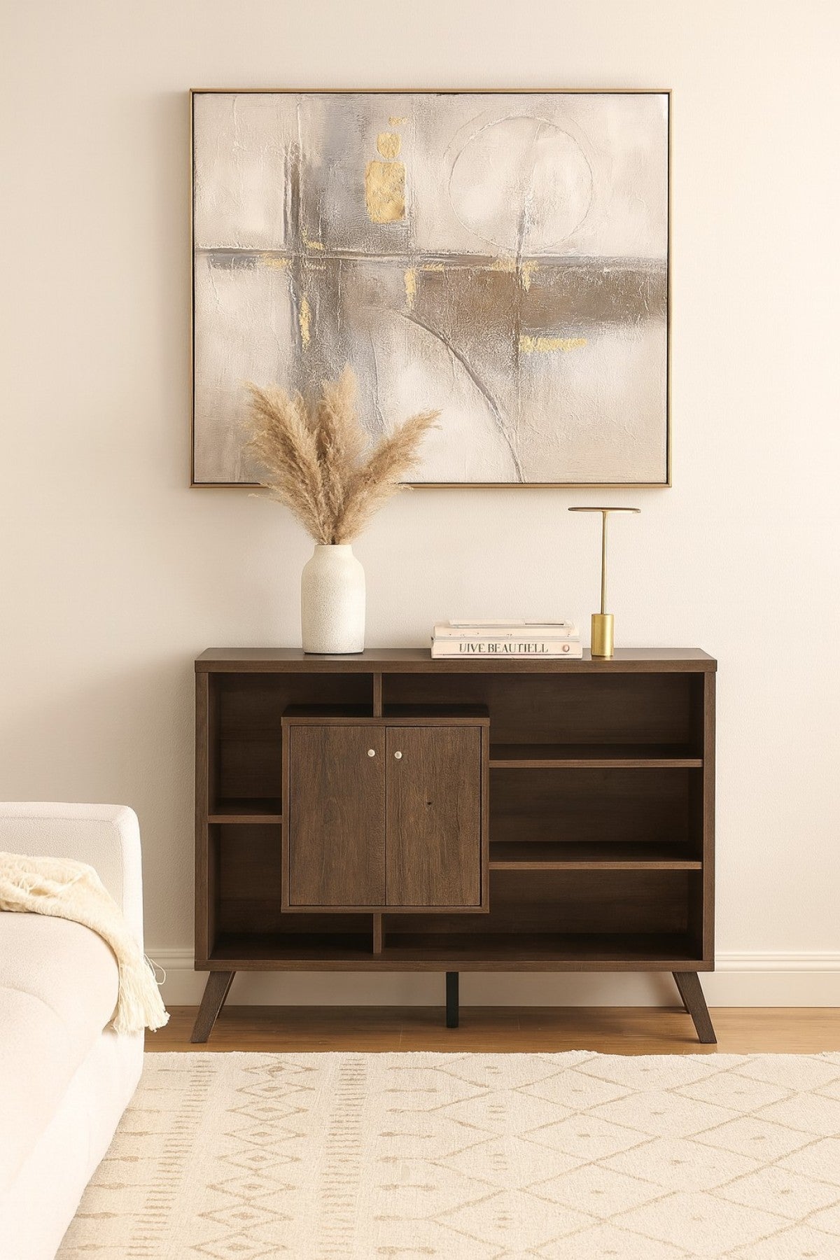 Mid-Century Buffet/Server – Walnut Oak