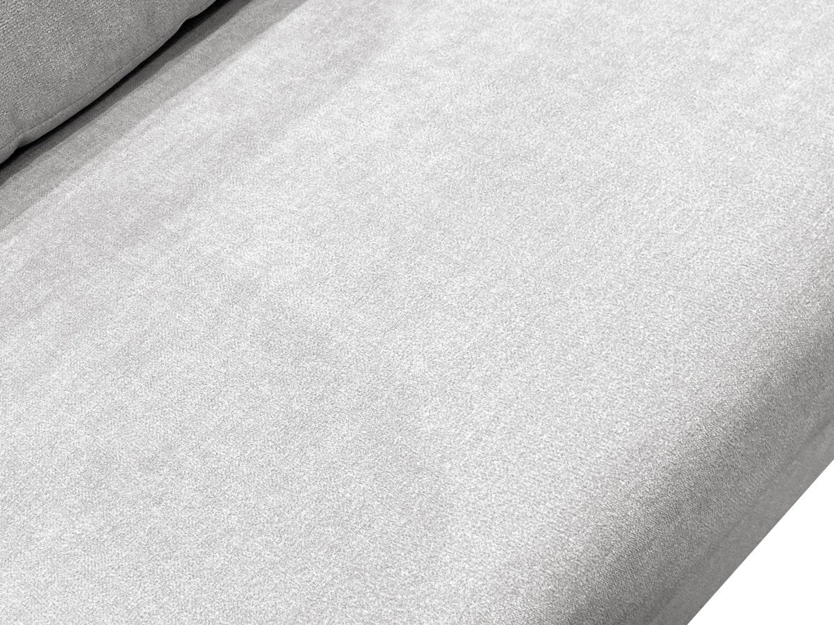 Ellison Contemporary 3-Seater Sofa - Light Grey Polyester Fabric Upholstery