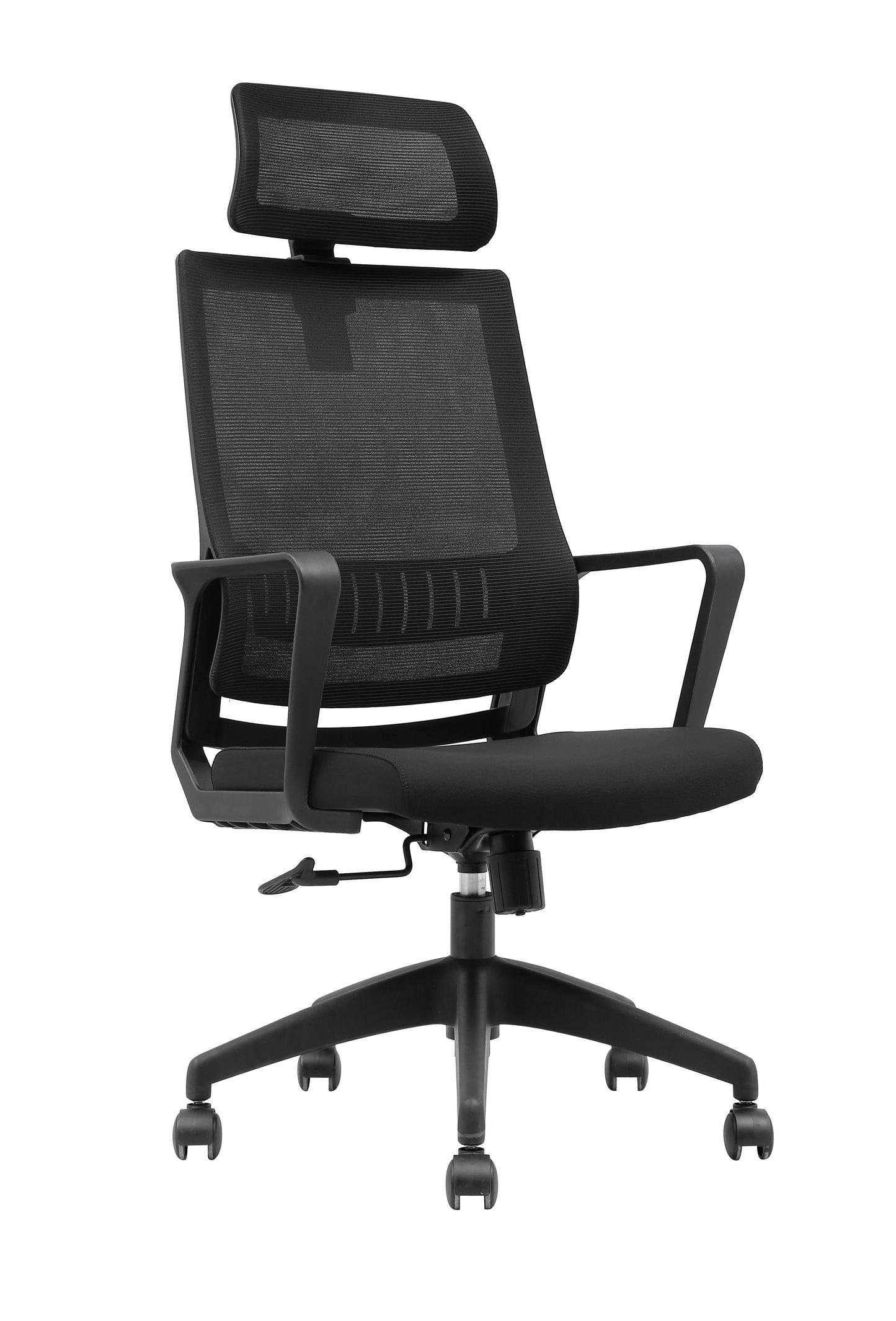 Ergonomic Black Mesh Office Chair with Lumbar Support and Adjustable Features