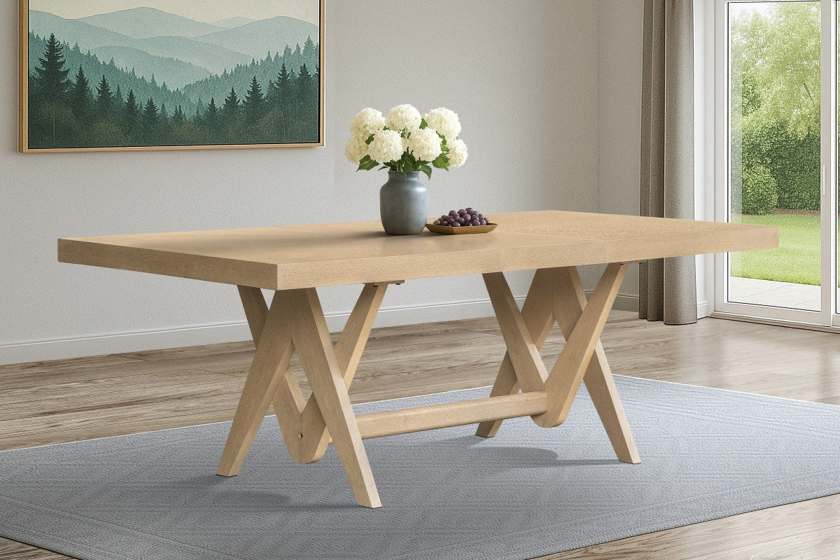 Rustic Extendable Dining Table – Natural