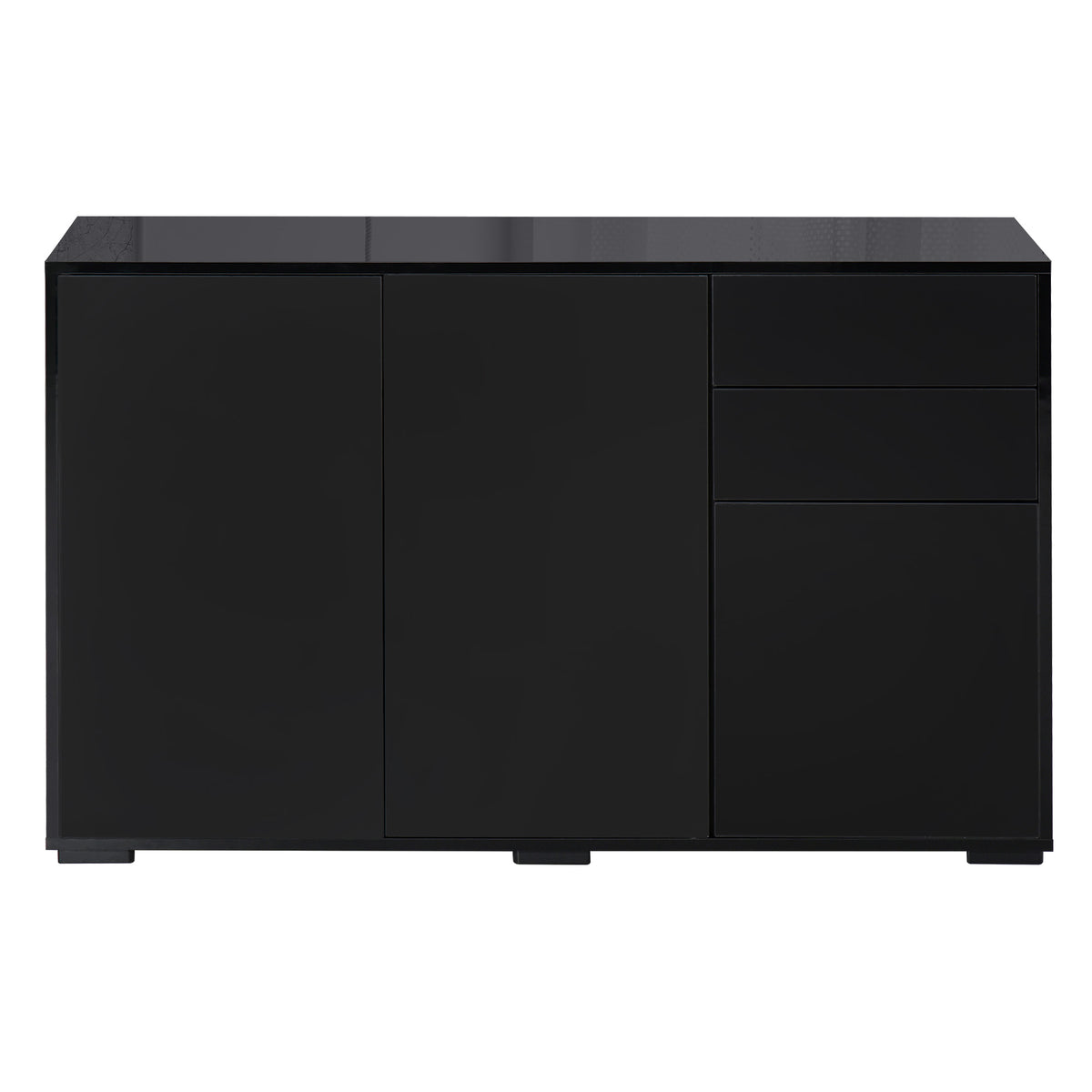 Modern Coffee Bar with Push-Open Design and 2 Drawers – 46"W x 29"H