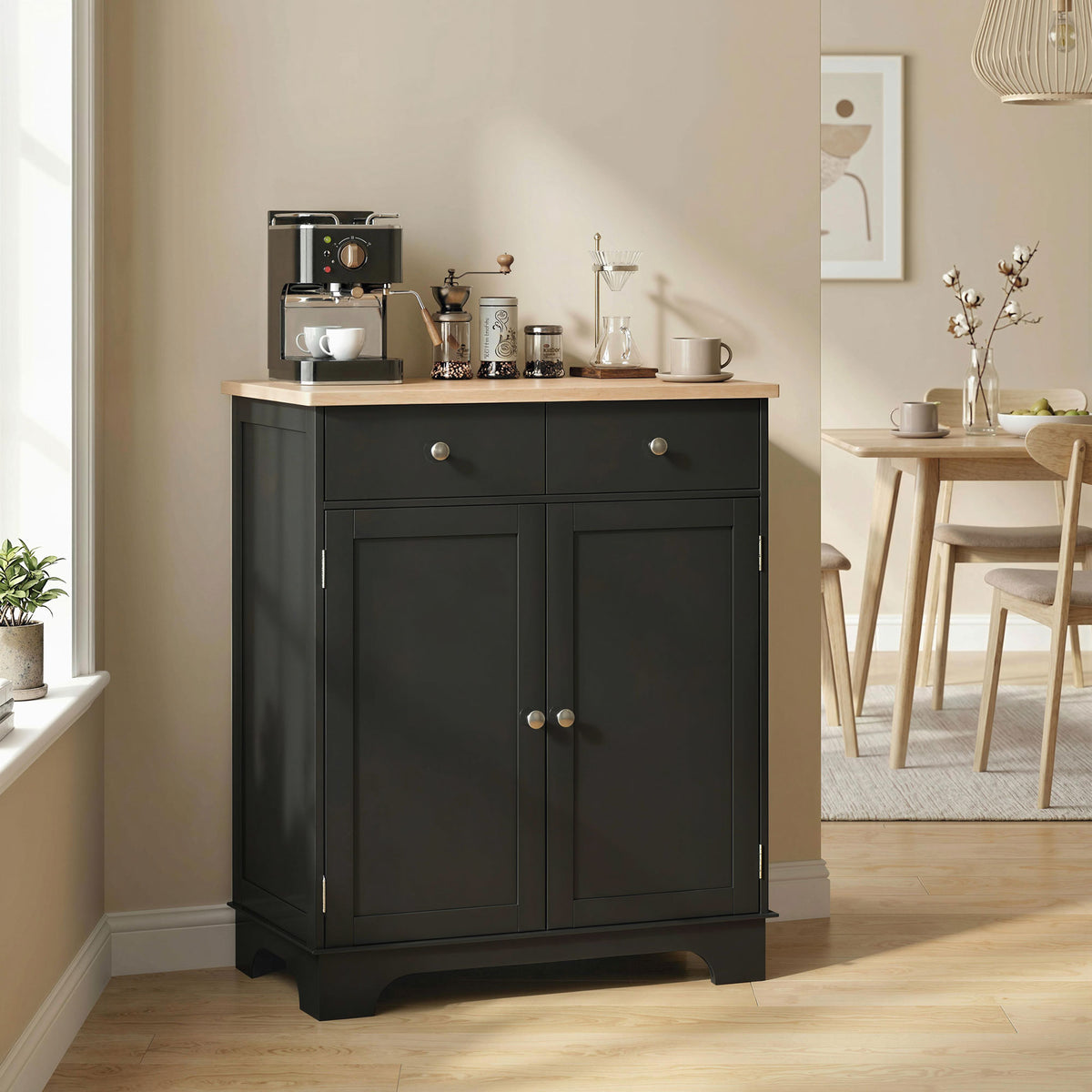Sideboard Buffet Cabinet with Storage – 27"W x 34"H