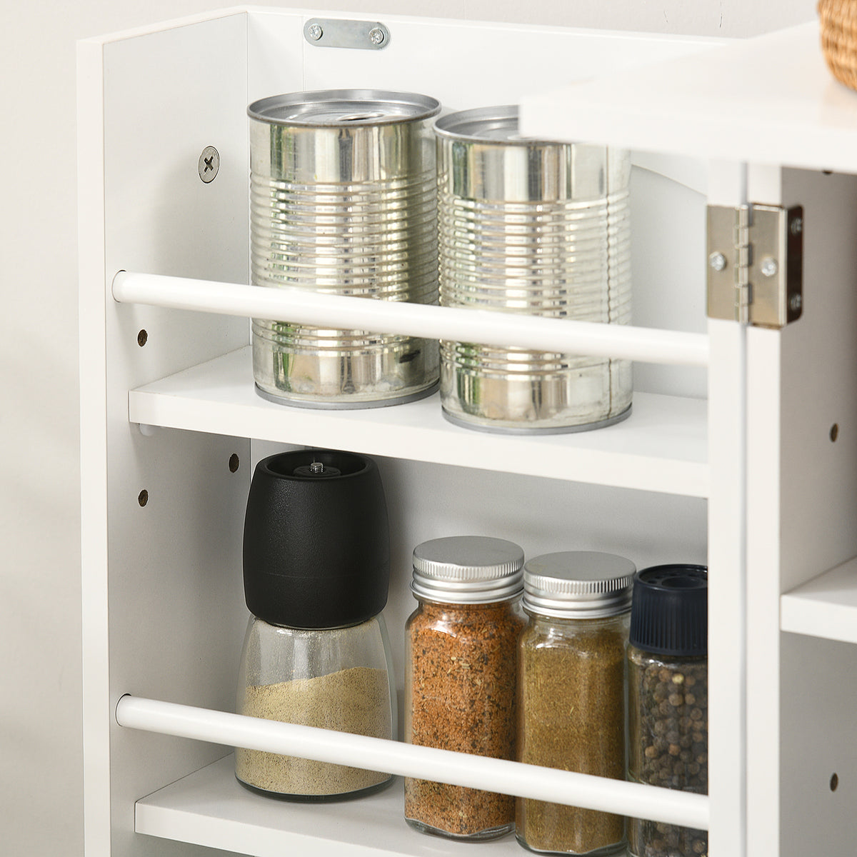 2-Door Kitchen Pantry Cabinet with 5-tier Shelving – 24"W x 41"H