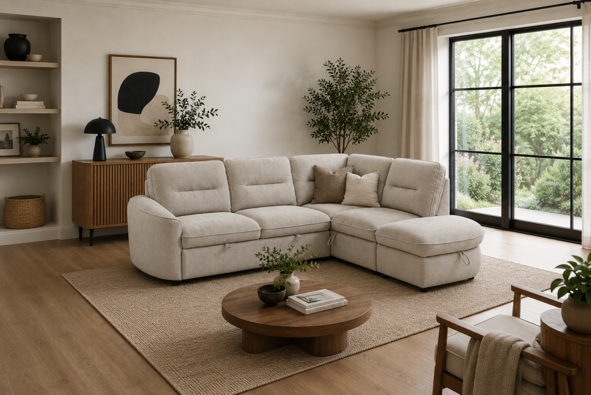 Velvet Sectional Sleeper