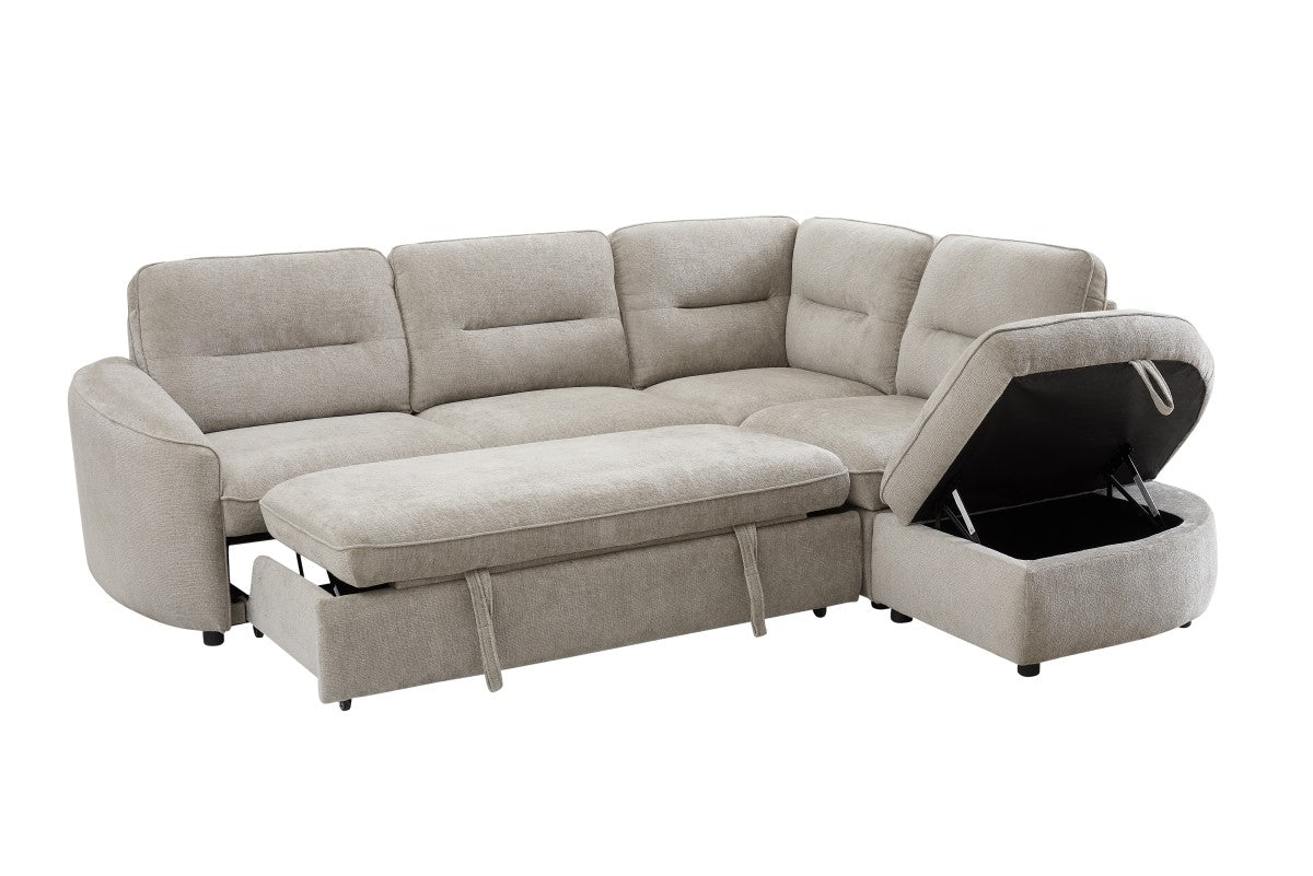 Velvet Sectional Sleeper