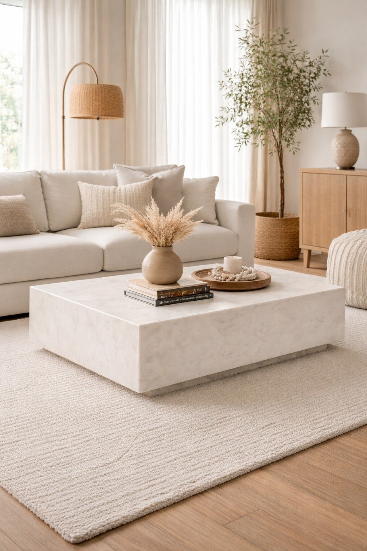 Marble Coffee Table – White