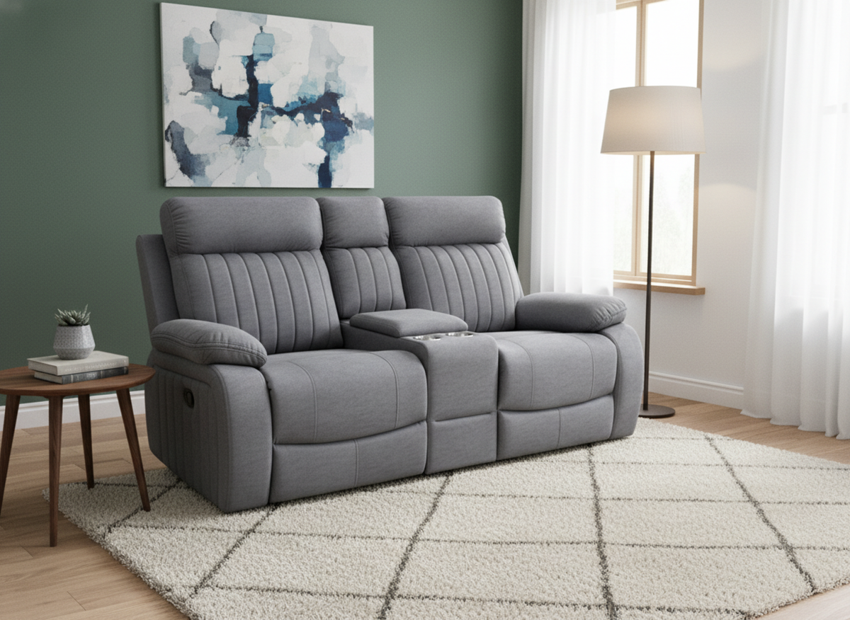 Upholstered Recliner Love Seat
