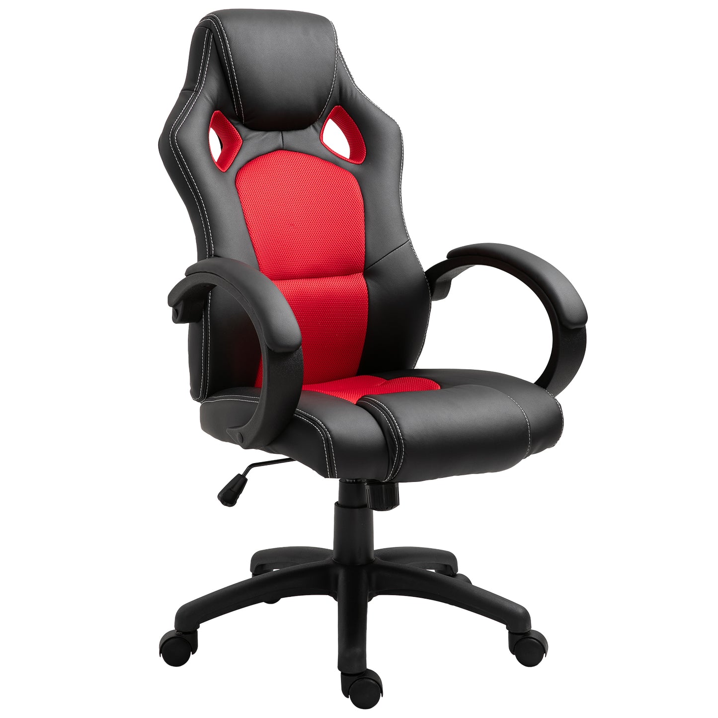 HOMCOM Ergonomic Racing Gaming Chair High Back Swivel Office Desk Red